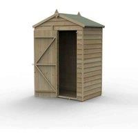 5' x 3' Forest 4Life 25yr Guarantee Overlap Pressure Treated Windowless Apex Wooden Shed (1.64m x 1m)