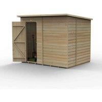 8' x 6' Forest Beckwood 25yr Guarantee Shiplap Pressure Treated Windowless Pent Wooden Shed (2.52m x 2.05m)