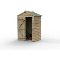 5' x 3' Forest Beckwood 25yr Guarantee Shiplap Pressure Treated Windowless Apex Wooden Shed (1.64m x 1m)