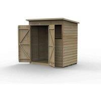 6' x 4' Forest Beckwood 25yr Guarantee Shiplap Pressure Treated Double Door Pent Wooden Shed (1.98m x 1.4m)