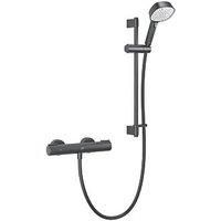 Mira Atom Single Outlet Rear-Fed Exposed Matt Black Thermostatic Mixer Shower (942HW)