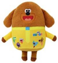 Hey Duggee Toy, Teddy Bear with all his Squirrel Club friends printed on, Brown