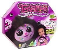 TattooMeez Black, tattoos for kids to create a personalised teddy bear, with the glow in the dark temporary tattoos also suitable skin. Peel, tattoo and unbox, fun personalised gifts for kids.