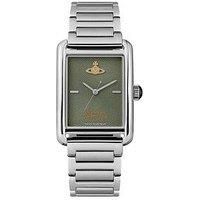 Vivienne Westwood Shacklewell Ladies Quartz Watch With Green Dial And Stainless Steel Bracelet