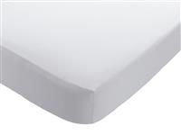 Habitat Washed White 30cm Fitted Sheet  Double