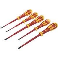 CK T49283D Dextro Slim 5 Piece VDE Insulated Screwdriver Set Slotted/Pozi