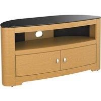 Blenheim Affinity Curved TV Stand 1100 Oak / Black Glass