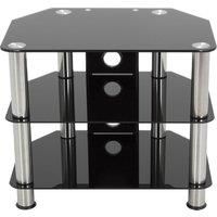 AVF Universal Black Glass TV Stand 600mm For TVs 14" to 32" LED LCD OLED CURVED