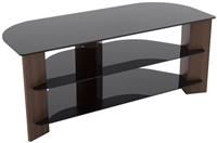 AVF Up To 55 Inch TV Stand  Black Glass and Walnut Effect