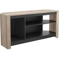 AVF CAG120GO Calibre Alto 1200 Corner TV Stand with Vertical Games Console Storage - Rustic Oak