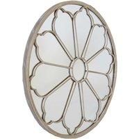 Charles Bentley Round Outdoor Flower Mirror  Cream