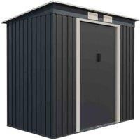 Charles Bentley Metal Galvanised Steel Shed 6.6ft x 4ft