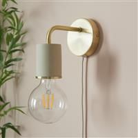 Shore Light Jaida Metal Plug in Wall Light - Beige