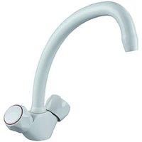 Bristan VAC BSNK WHT Value Club Kitchen Sink Mixer Tap with Swivel Spout, White