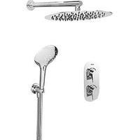 Bristan SHWR PK3 Hourglass Shower Pack with Fixed Head and Wall Outlet Handset Mixer, Chrome Plated