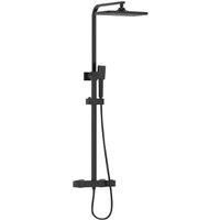 Bristan Craze Thermostatic Rigid Riser Bar Diverter Mixer Shower - Black