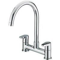 Bristan QST DSM C Quest Deck Kitchen Sink Mixer Tap with Swivel Spout, Chrome