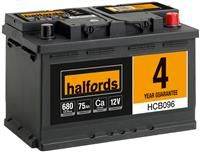 Halfords Hcb096 Calcium 12V Car Battery 4 Year Guarantee