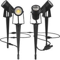 Luceco LED Decorative Outdoor Garden Spike Light Kit, Set of Four, 4x3 Watts, 4x200 Lumen, 4000K Colour Temperature