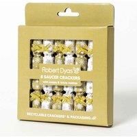 Robert Dyas 8 Cream & Gold Saucer Crackers