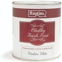 Rustins CHAPW250 Chalky Finish Paint Windsor White 250ml, 250 ml