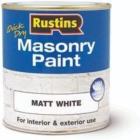 Rustins - Quick Dry Masonry Paint - Black / Cream / Red / White - 250ML / 500ML