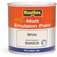 Rustins  Quick Dry Matt Emulsion Paint White 250ml