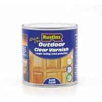 Rustins 92116 250ml Outdoor Varnish Satin, Clear