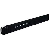 Wickes Self-Adhesive Slotted Trunking - Black 38 x 25mm x 2m