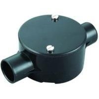 Wickes 2 Way Conduit Through Box  Black 20mm