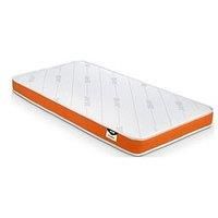 JAY-BE Toddler Foam Free Sprung Mattress, Steel Spring, White/Orange, Single