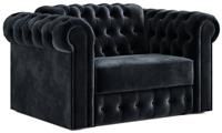 Jay-Be Chesterfield Velvet Cuddle Sofa Bed - Charcoal