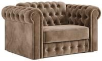 Jay-Be Chesterfield Velvet Cuddle Sofa Bed - Beige