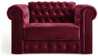 Jay-Be Chesterfield Velvet Cuddle Sofa Bed - Burgundy