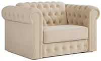 Jay-Be Chesterfield Fabric Cuddle Sofa Bed - Cream