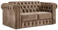 Jay-Be Chesterfield Velvet 2 Seater Sofa Bed - Beige