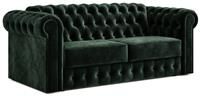 Jay-Be Chesterfield Velvet 3 Seater Sofa Bed - Dark Green