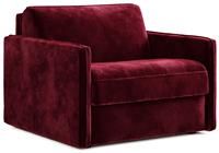 Jay-Be Slim Velvet Cuddle Chair Sofa Bed - Burgundy