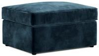 Jay-Be Velvet Footstool Sofa Bed - Ink Blue