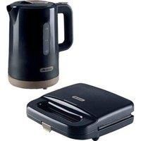 Breakfast Line Kettle & Sandwich Toasher Set, Grey, Ariete