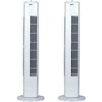 Igenix 29 Inch Tower Fan White Pack Of 2