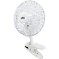 Igenix DF0006 Clip on Desk Fan, 6 Inch, 2 Speed, Quiet Operation, Ideal for Home and Office Use, Portable Clip Fan, Adjustable Tilt Angle, Mesh Grill, White