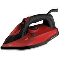 Igenix IG3126 PowerSteam Pro Vertical Steam Iron, Ceramic Non-Stick Soleplate, Auto Shut-Off Function, 380 ml Water Tank Capacity, 2600 W, Red/Black