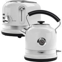 Ariete Moderna 1.7L Cordless Kettle & 2 Slice Toaster Set,Stainless Steel -White