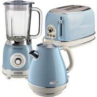 ARIETE Vintage ARPK24 2-Slice Toaster, Jug Kettle & Blender Bundle - Blue