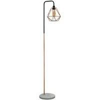 Talisman Diablo Copper and Black Floor Lamp with LED Bulb