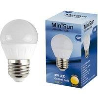 MiniSun 4w LED ES E27 Golfball Energy Saving Long Life Light Bulb [2700K Warm White]