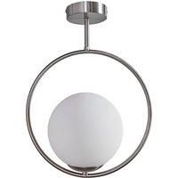 Modern Ceiling Light Fitting Opal Glass Globe Shade Pendant Lighting LED Bulb