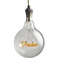 Vintage Style 2w LED BC B22 Bayonet Cap Word Script Dream Design Clear Light Bulb - Dream