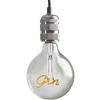 Vintage Style 2w LED ES E27 Edison Screw Word Script Gin Design Clear Light Bulb - Gin